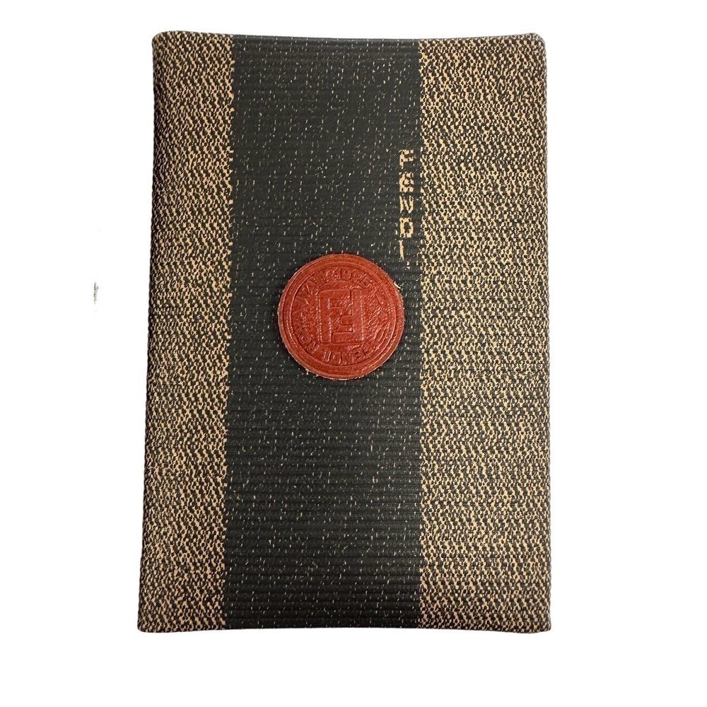 RARE VTG Authentic FENDI Address Book Pequin Stripe New In Original Box